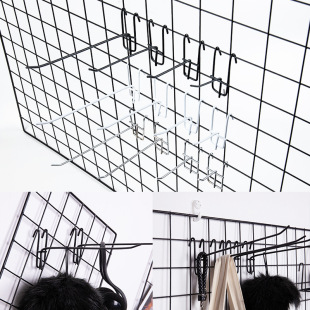 Black Mesh Mesh Wire Mesh Thickened Iron Mesh Supermarket Storage Rack Hanging Net Kindergarten Wall Display Rack