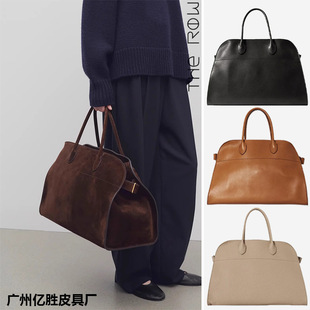 The*Row Large-Capacity Tote Bag Margaux15 Commuter Satchel Crossbody Briefcase Dong Jie Same Style