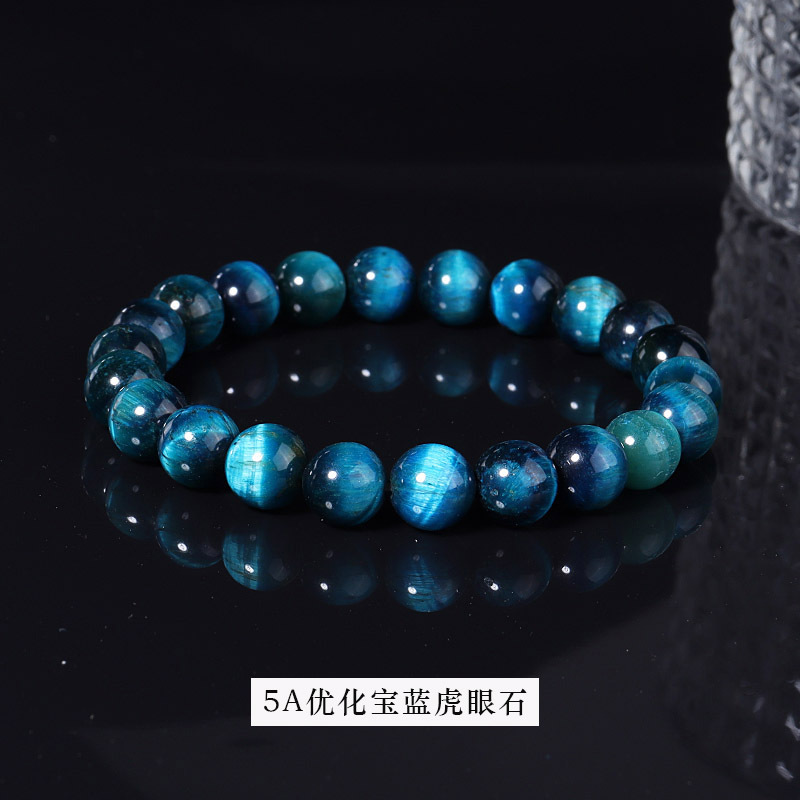 5a optimized sapphire tiger eye stone bracelet
