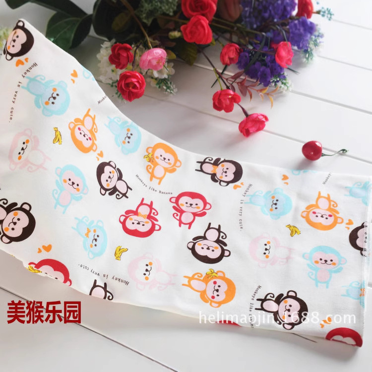 Cotton Printed Knitted Fabric Baby Wrapping Cloth Newborn Swaddling Towel Baby Cotton Wrapping Cloth Cushion