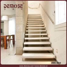 隐藏式龙骨楼梯不锈钢钢木结构 复式阁楼钢木扶手楼梯室内商业