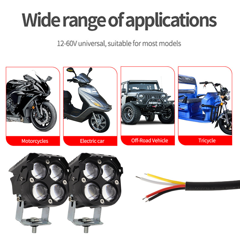 Transfronteriza nuevo vehículo todoterreno de 3 pulgadas 40W LED proyector modificado capó del motor parachoques delantero lámpara de calle luz de conducción de Ingeniería