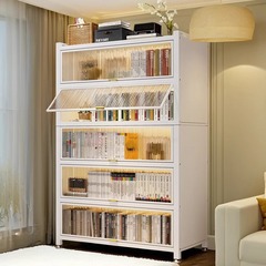 スチール製本棚ドア付き子供本棚防塵ロッカーリビング展示キャビネット鉄芸寝室棚収納キャビネット