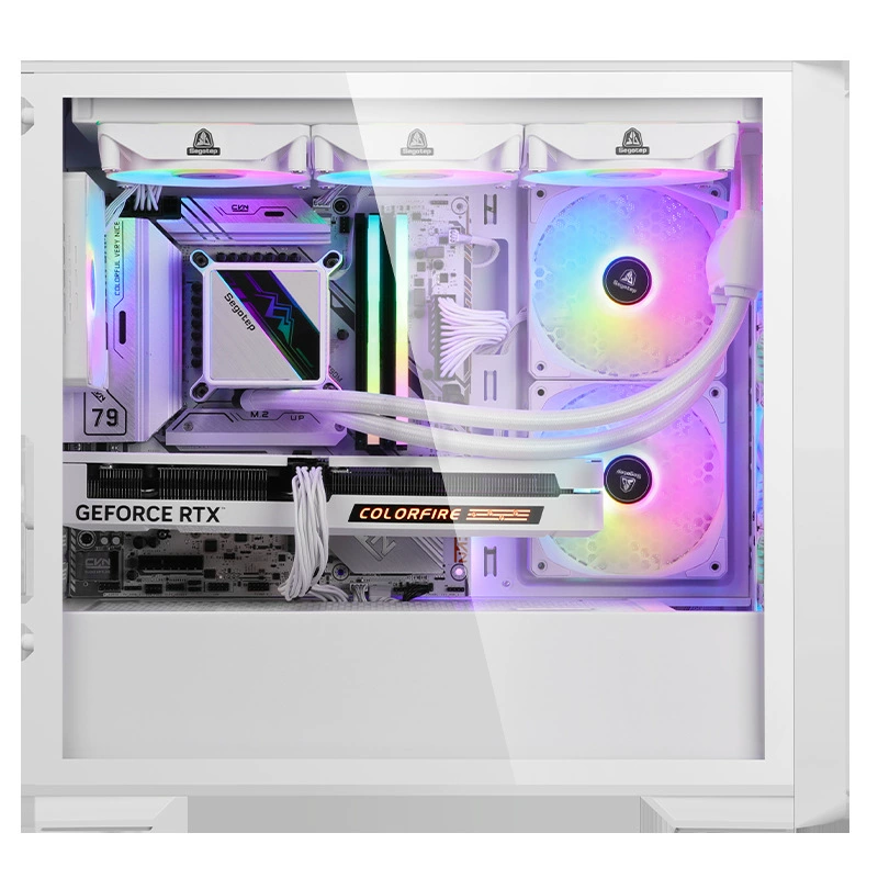 Корпус компьютера Xingu Rubik's Cube 300 водяное охлаждение 360 белый MATX/ITX полный боковой проход охлаждения пылезащищенная плата