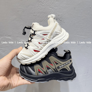 Salomon children's sports shoes breathable girls' dad shoes boys' mountain climbing hiking shoes children's soft sole running shoes trend