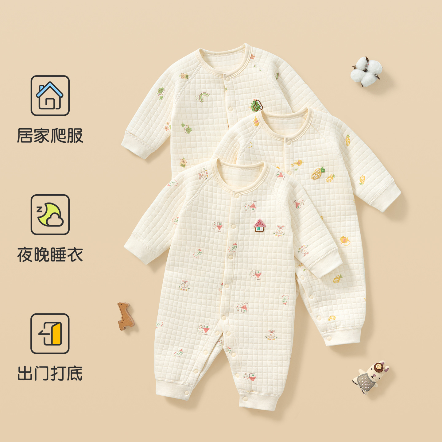 Baby Jumper primavera, otoño, invierno, hombre y mujer, algodón delgado, abrigo caliente, ropa de invierno para bebés, ropa recién nacida