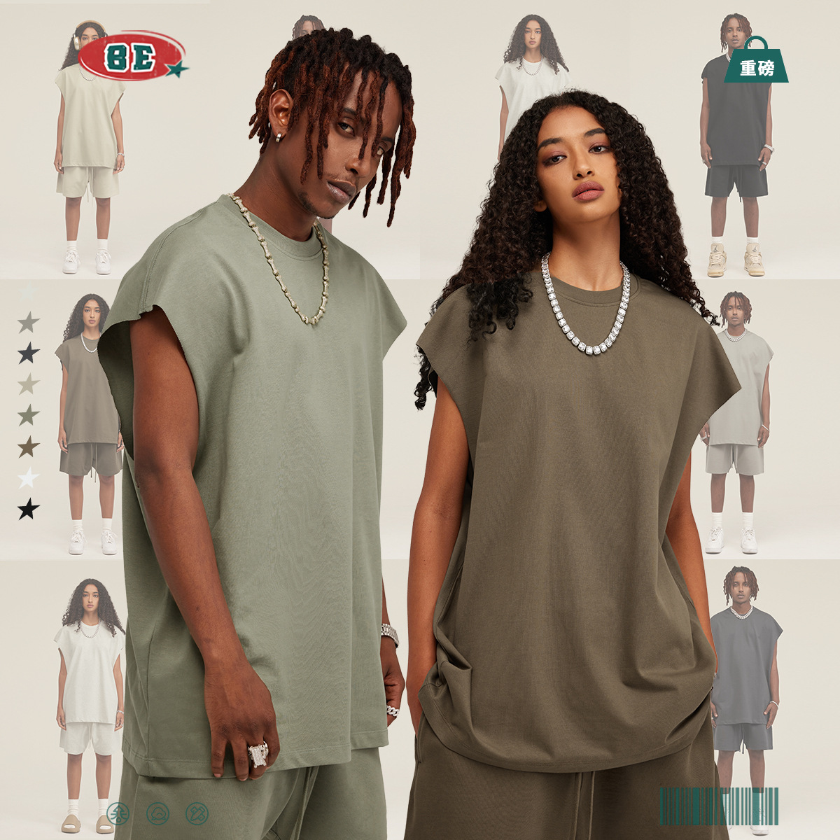 Camiseta sin Mangas Deportiva para Hombre de Algodón Holgada para Deporte y Ocio image 3