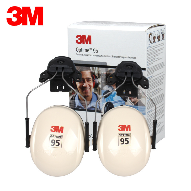 Orejeras de Protección Auditiva para Casco 3M H6P3E de ABS con Reducción de Ruido para Construcción image 1