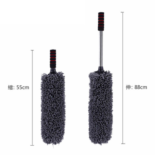 Multifunctional cleaning wax mop for car, car wash tool, retractable fiber dust duster, round mop