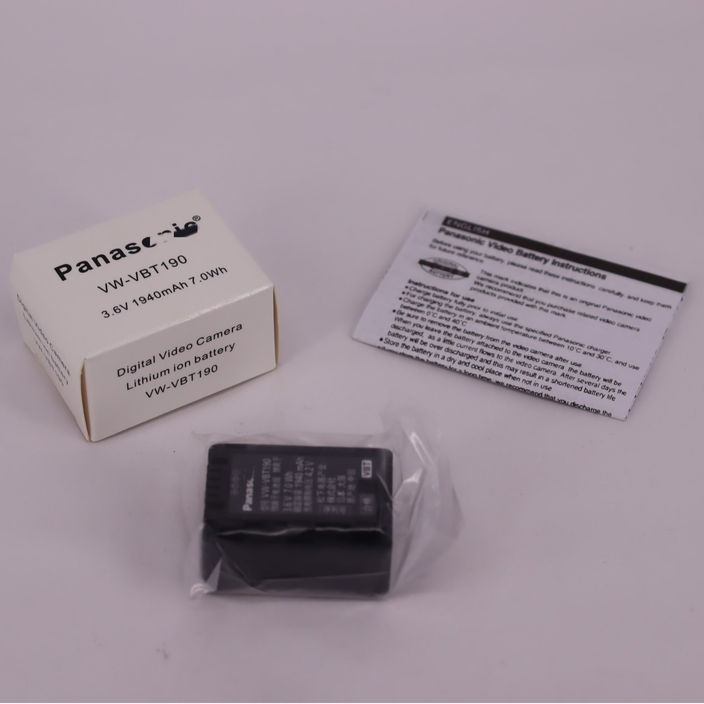 适用于录影机HC-V180 VX980 VX1等全解码锂电池VW-VBT190相机电池
