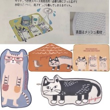 日原单 kusuguru三明治沥水垫吸水速干多用途台面可爱猫咪造型垫