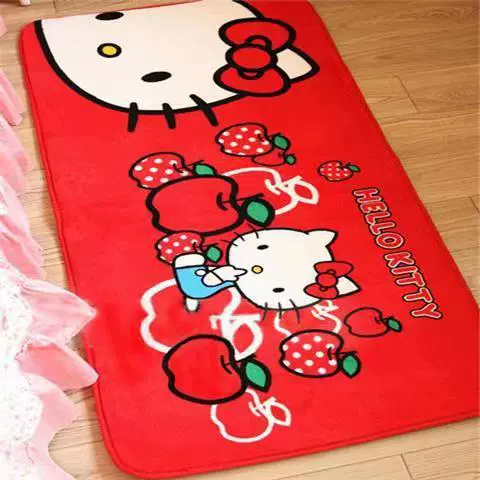 Коврик для пола (Hello Kitty) Искусственный мех, ярко-розовый — мягкий длинноволосый коврик для гостиной, нескольких размеров