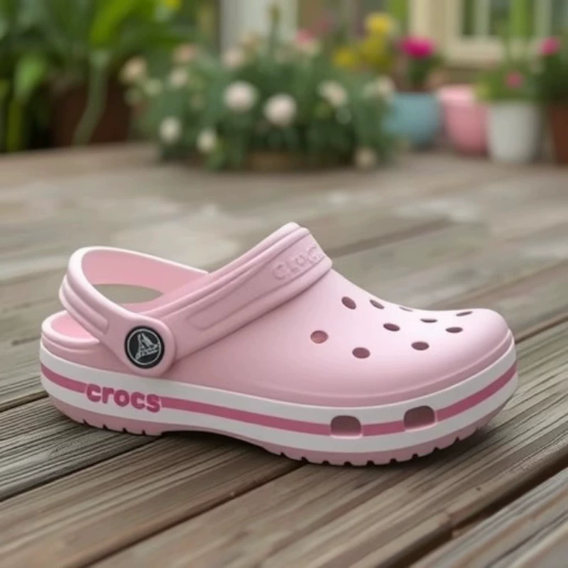 Летние нескользящие тапочки в стиле Crocs, пляжная обувь, сандалии, подходят для улицы, мягкая подошва, дропшиппинг доступен