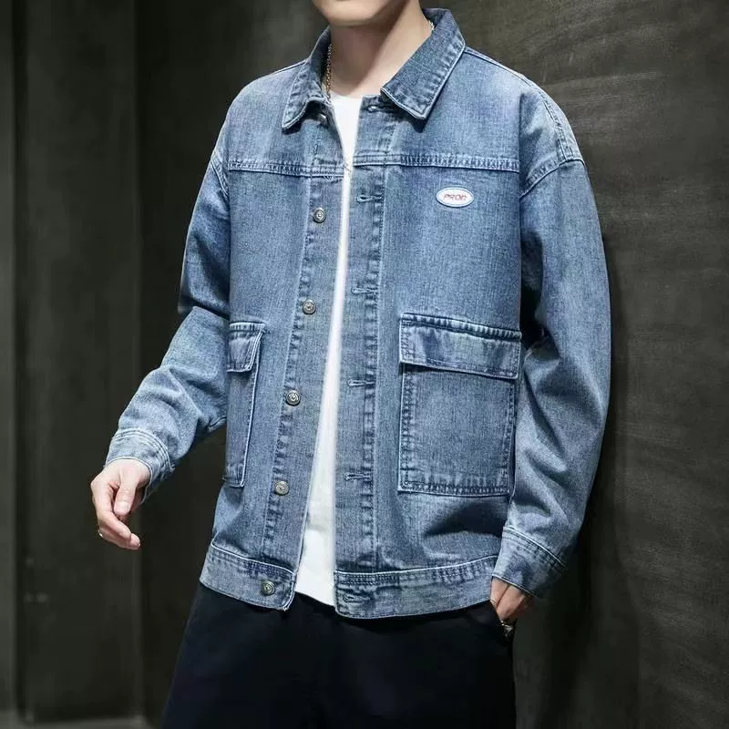 Осенняя джинсовая куртка oversize, плюс размер