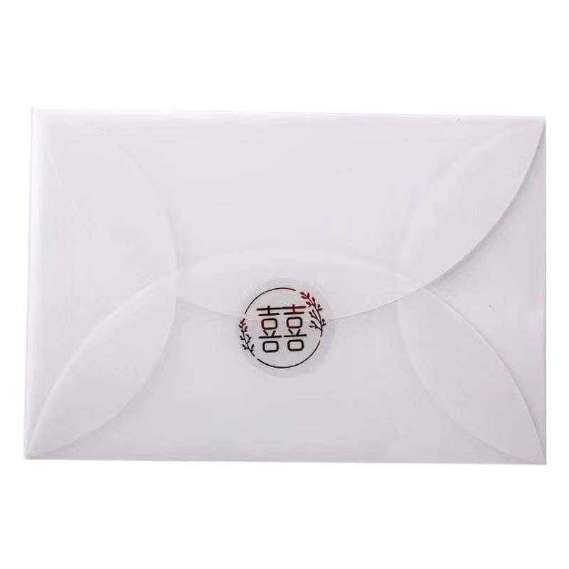 Fabricante al por mayor sobre de papel de ácido sulfúrico translúcido blanco personalizado papel de mantequilla de estilo occidental impresión de sobres de bronceado personalizado