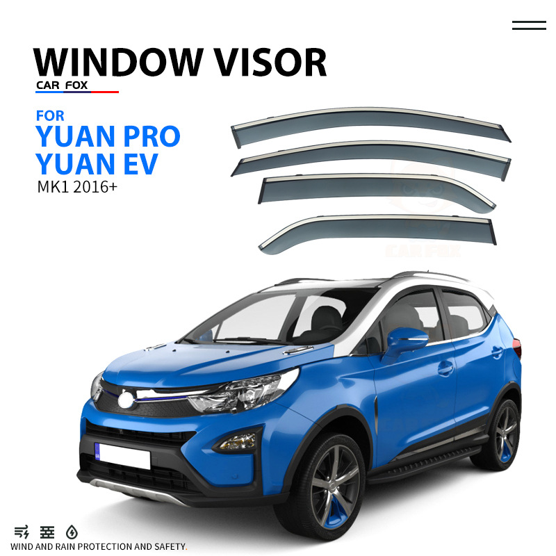 Suitable for BYD Yuan PRO window visors, rain guards, and rain deflectors. BYD Yuan EV window visor