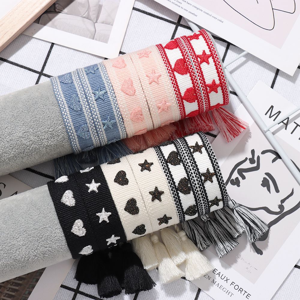 Cute Star Heart Shape Polyester Knitting Womenu0027S Bracelets