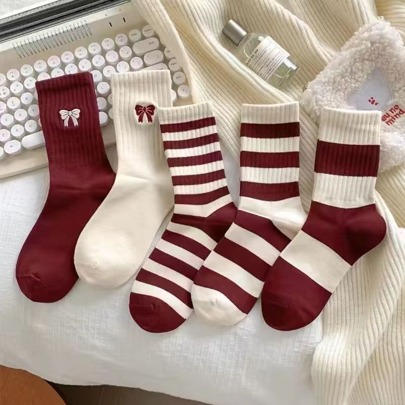 中筒袜子女秋冬袜女士运动防臭抗菌吸汗长筒百搭堆堆袜诸暨袜业|undefined