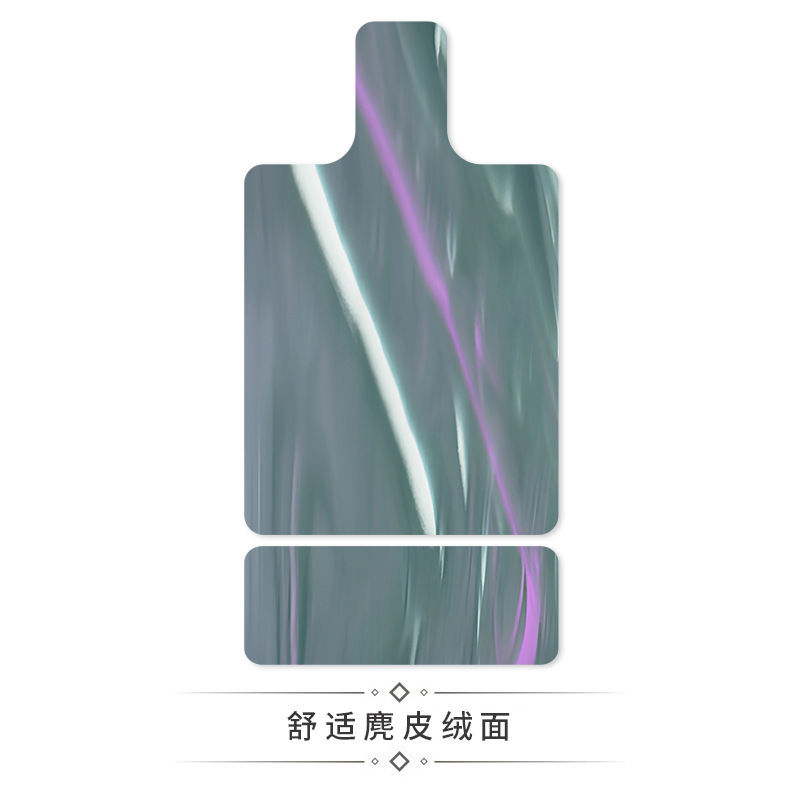 跨境麂皮绒lulu撞色普拉提核心床垫橡胶瑜伽垫吸汗器械印花专用垫|undefined