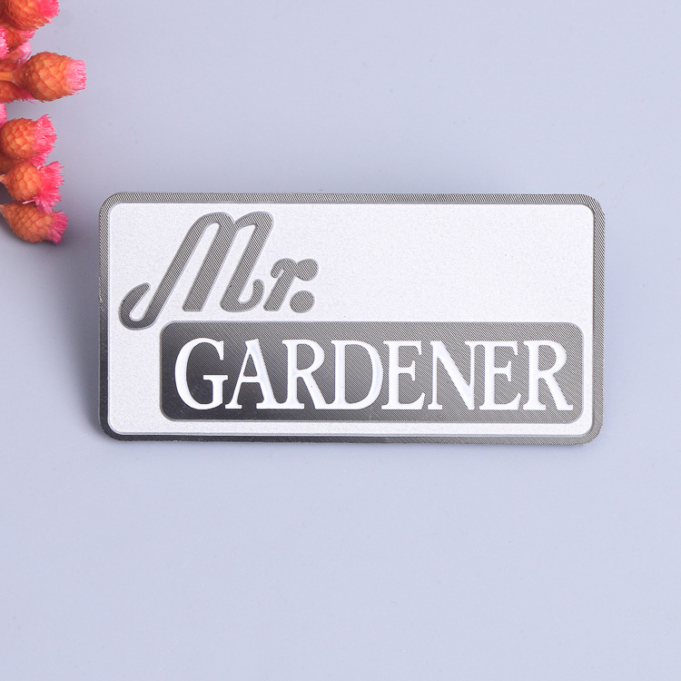 厂家高光不锈钢金属标牌拉丝反光金属铭牌冲压腐蚀铝牌加logo