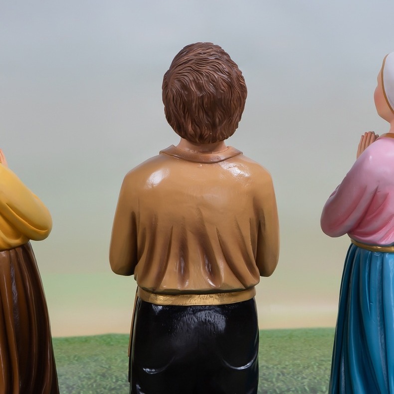 50cm Fátima tres pastores accesorios de la Virgen María estatuas de miradas de la iglesia de la casa decoración de la figura principal