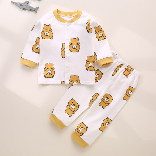 Spring and Autumn baby jumpsuits, Category A newborn clothes, pure cotton underwear jumpsuits, baby robes, pajamas, crawl clothes 3