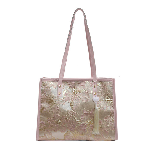 Large Capacity Single-Shoulder Women's Crossbody Bag 2024 New Model Casual Stylish Versatile Handheld Tote Bag for Students and Commuting