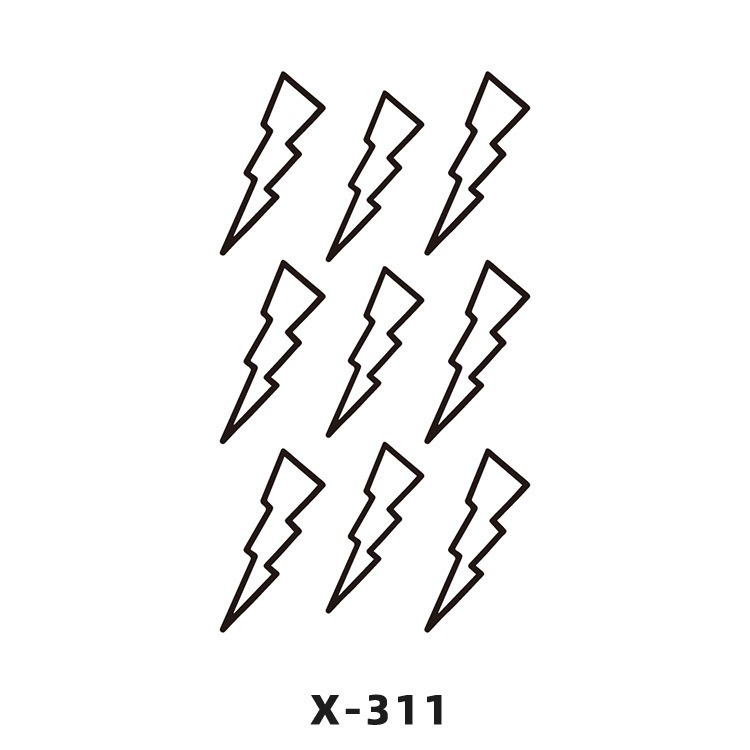 Arco de flor pequeña pegatinas de tatuaje fresco 3D dibujos animados transfronterizo Henna rosa impermeable texto en inglés pegatinas de tatuaje