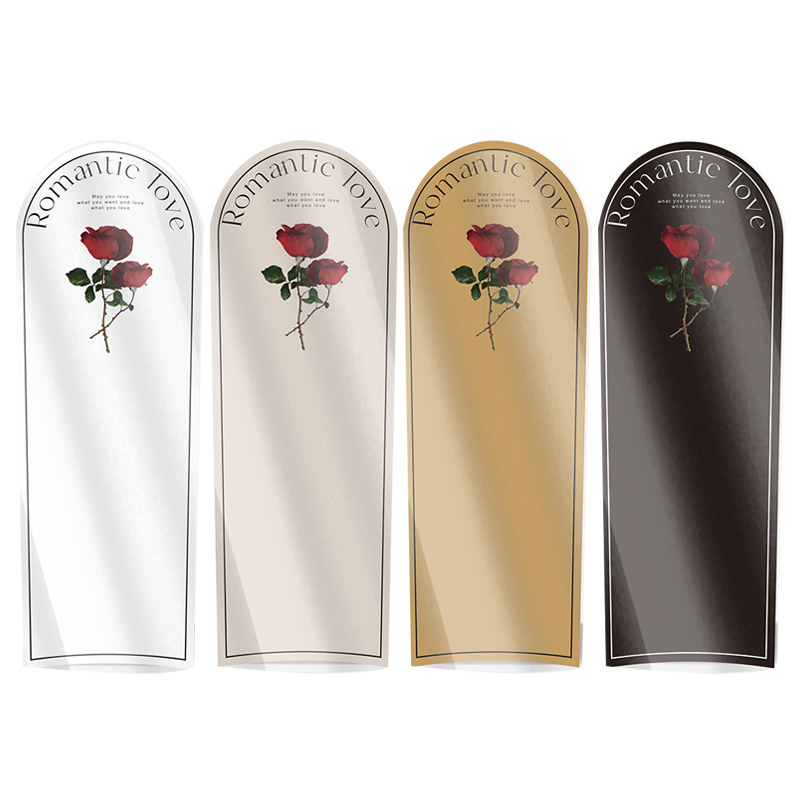 Día de San Valentín tridimensional bolsa recta al por mayor impermeable paquete de ramo opp bolsa individual bolsa de embalaje de flores de rosa diy