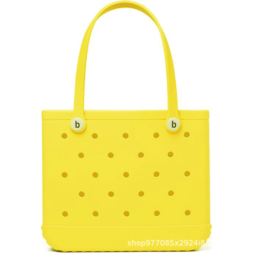 Eva bolsa de playa bolsa de agujero ligera europea y americana moda diy bolsa de mano de gran capacidad bolsa de hombro especial junto al mar