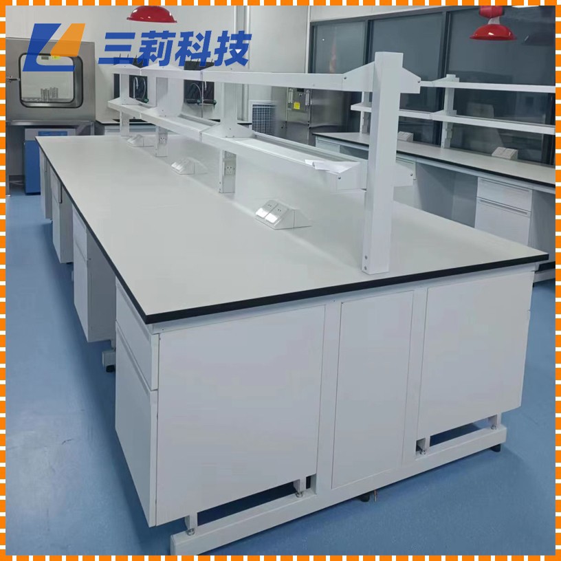 中央实验台 化验室带试剂架耐酸碱耐溶剂实验台