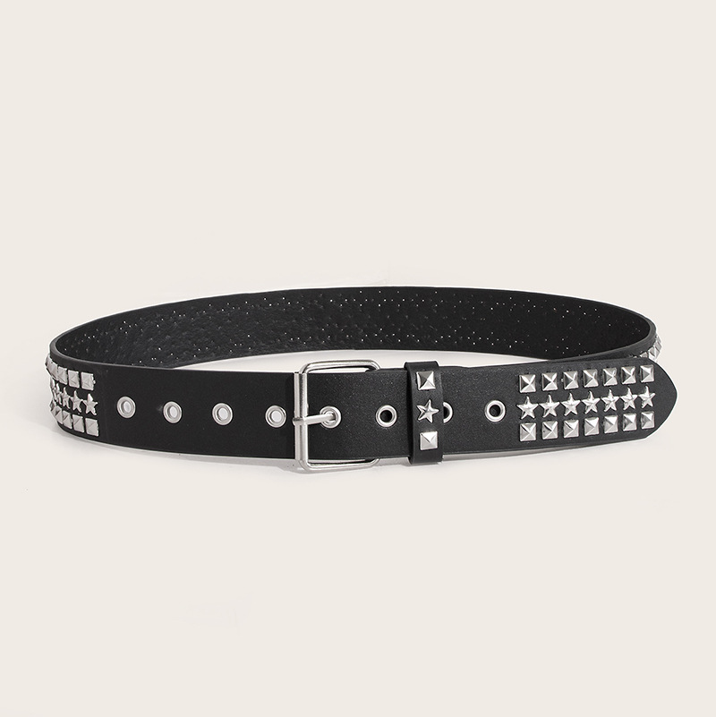 Punk Solid Color Pu Leather Iron Women'S Leather Belts display picture 2