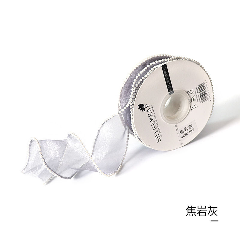 Cinta de embalaje para flores con perlas bilaterales, para regalos y ramos, fábrica al por mayor