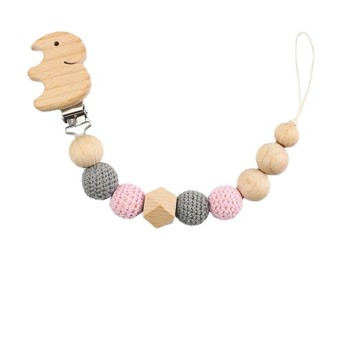Teething Baby Anti-eating Bracelet Baby Silicone Toy Pacifier Chain Children's Teething Animal Elephant Teeth Glue Chain