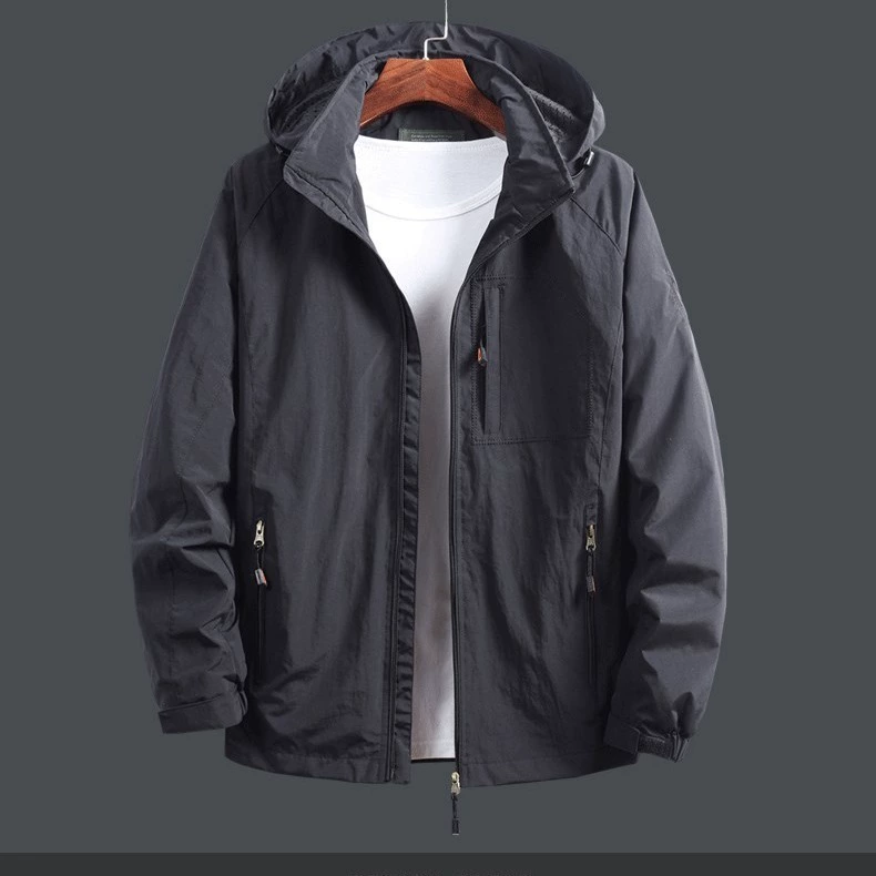 Куртка Мужская весенне-осенняя спортивная куртка для пап среднего и пожилого возраста Повседневный Топ Весна и осень Зима больших размеров Быстросохнущая одежда Rush