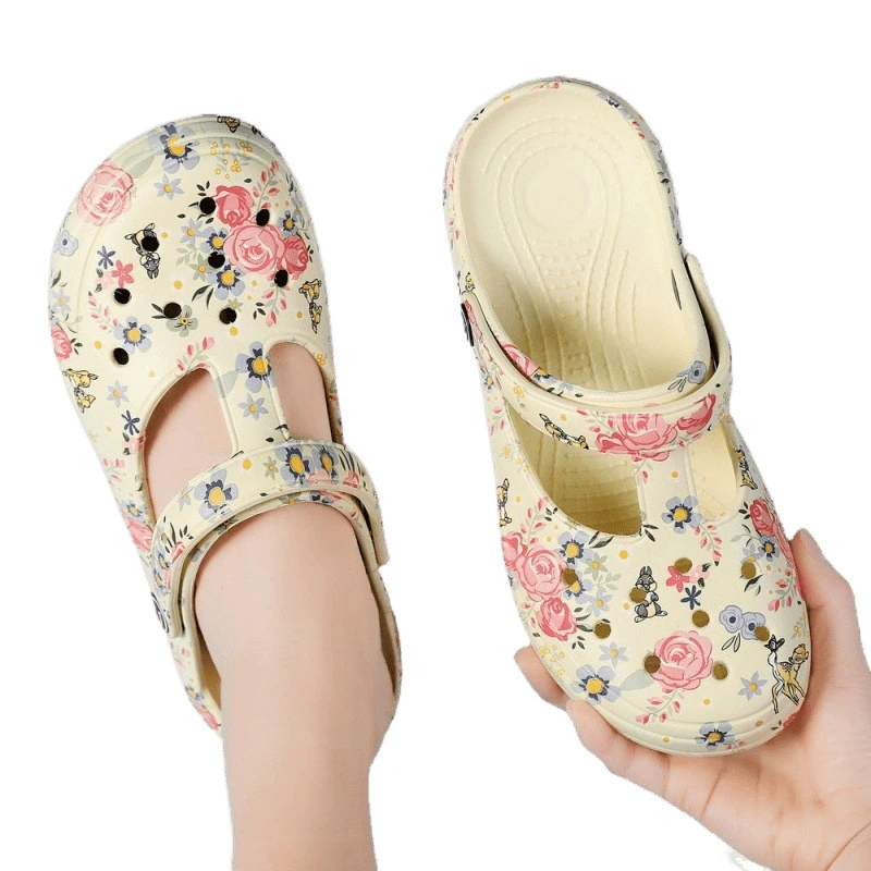 Summer nurse uniform, non-slip footwear platform, beach shoes