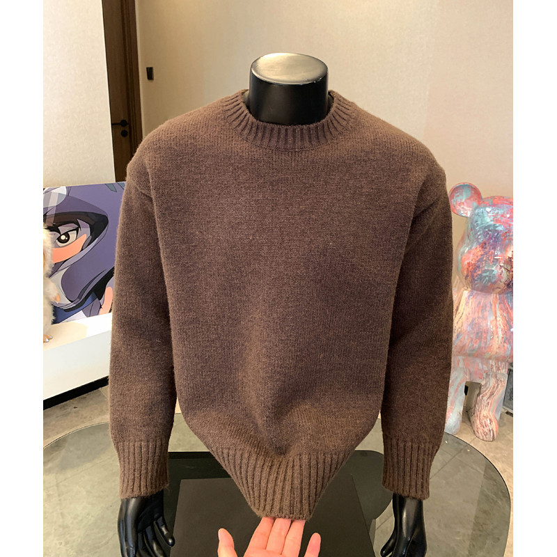 American Retro Sweater for Men, Versatile and High-End, Stylish and Casual Cleanfit Knit Top for Autumn and Winter