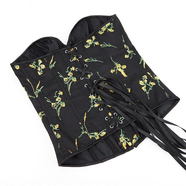 Moda negra bordada tamaño europeo cintura sexy corte de belleza vestido de corte Amazon AliExpress suministro transfronterizo