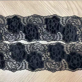 新款丝绒亮片刺绣 sequins lace 跨境外贸蕾丝珠片骨绳条码花边