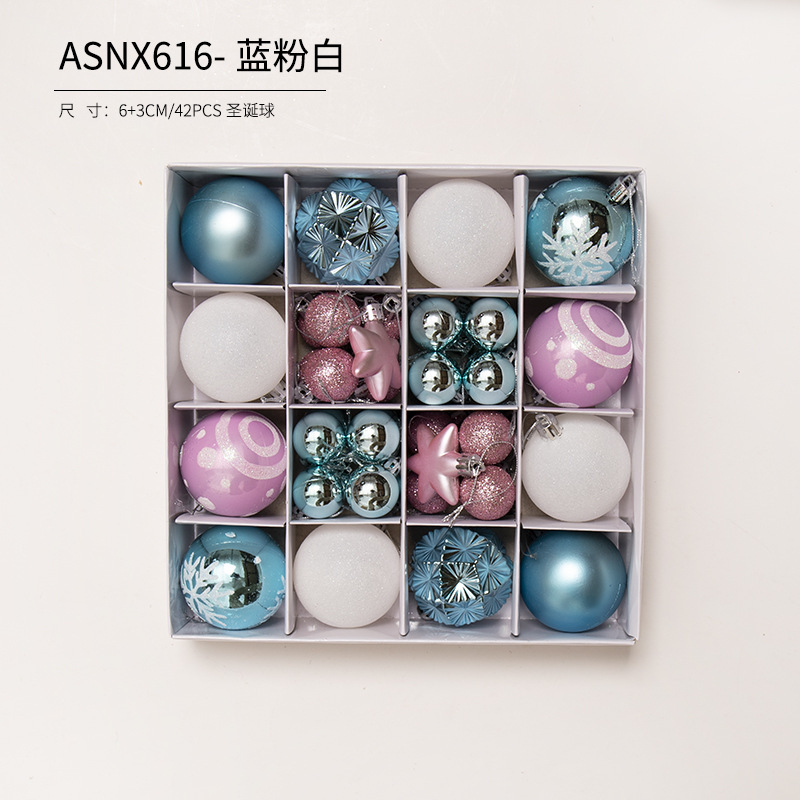 Bola de Navidad árbol de Navidad adornos de decoración colgante de bola de colores accesorios de material de Navidad DIY decoración de Navidad al por mayor