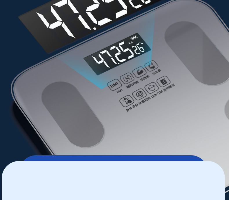 Körperwaage für den Haushalt, intelligente Körperfettwaage, präzise Gewichtsmessung, wiederaufladbar, digitale Waage, mit Mi Home App verbunden