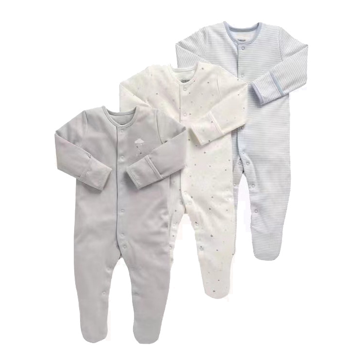 外国貿易の子供服春秋タイプの赤ちゃんのワンピースの長袖は足を包んでパジャマの新入生の赤ちゃんのプレゼントの箱を登ります。