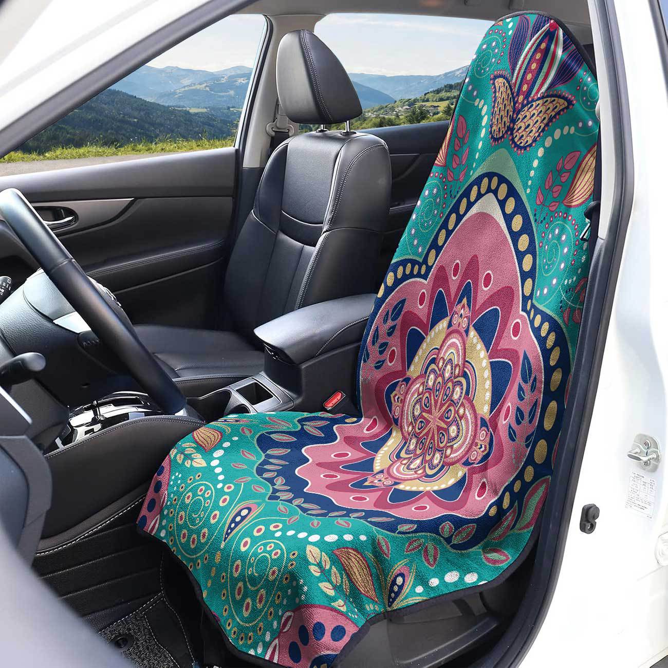 Car seat towel cover front seat protector suitable for gym and exercise, universal for all seasons, car use 31
