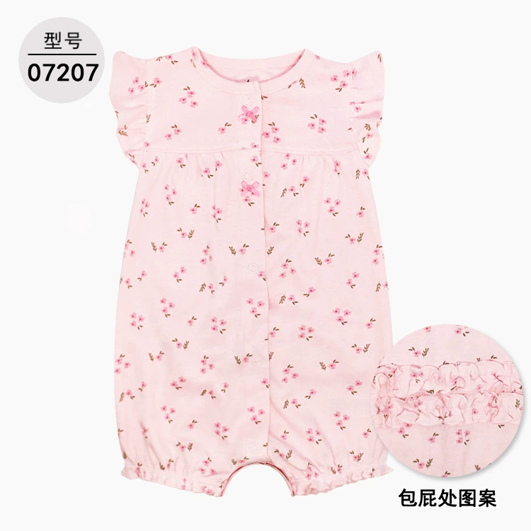 Детский комбинезон с короткими рукавами (Carterbaby), унисекс хлопковая ткань улитка, размеры 6–24M