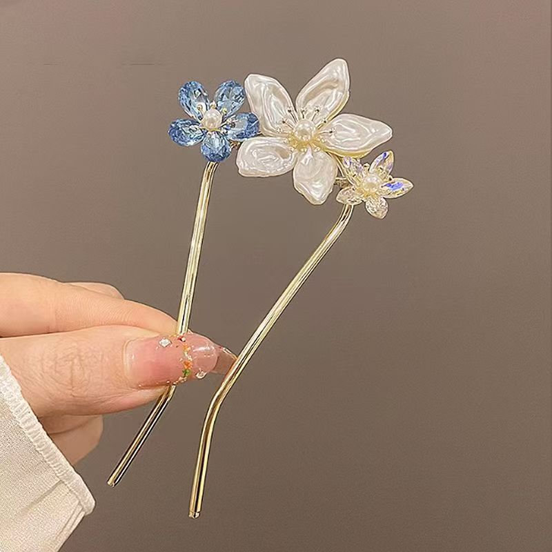 Gufeng Hanfu Accesorios para el cabello Horquilla para el cabello en la parte posterior de la cabeza Chica de estilo chino Too de balanceo con flecos Horquilla Accesorios para el cabello al por mayor