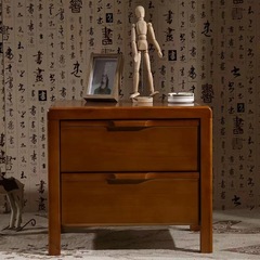 実木ベッドの頭の棚はシンプルで、現代の環境保護ベッドの頭の棚は寝室のミニ引き出しの収納棚を整えています。