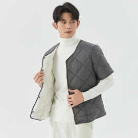 厂家新款批发冬季男士短袖加绒保暖居家棉衣男款棉服上衣2455