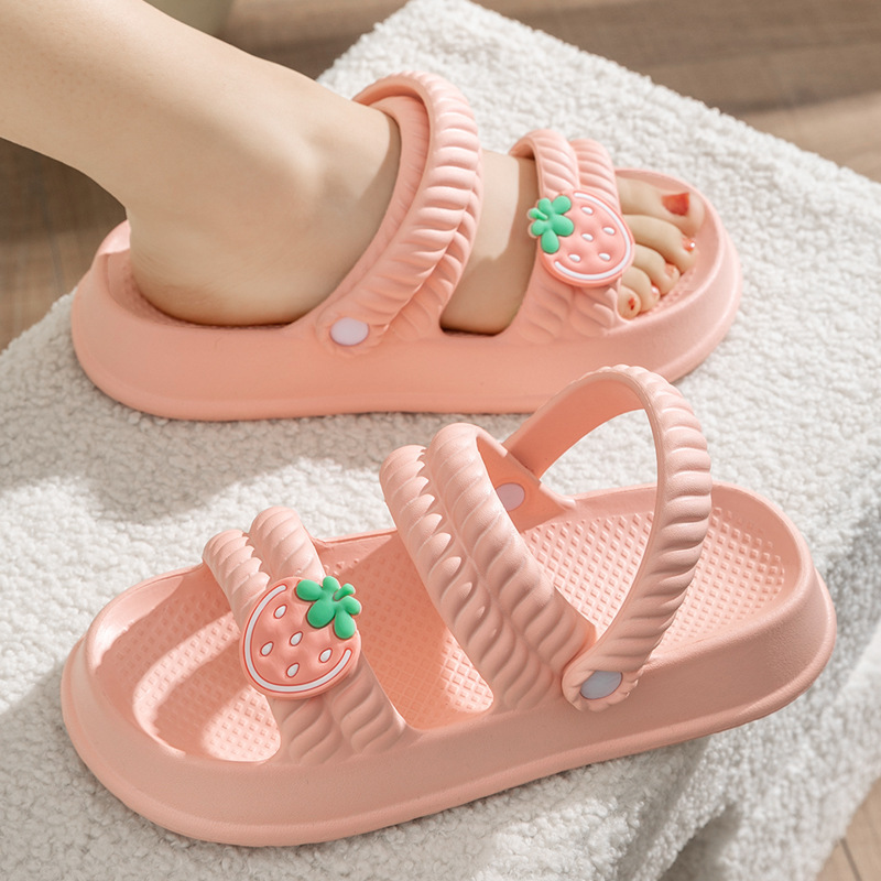 Cartoon Children's Slippers Summer Wear Girls Parent-child Princess Indoor Home Large Children's Non-slip Slippers Girls