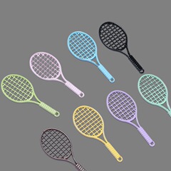 新しいテニスラケット合金アクセサリー素材DIYブレスレットネックレス衣料品アクセサリースポーツキーホルダー越境