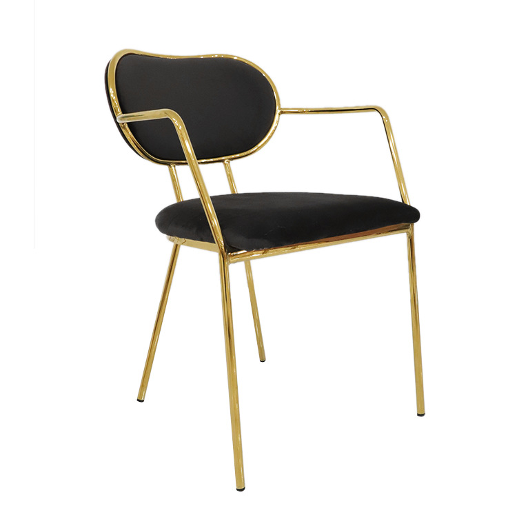 Amazon sillón de hierro forjado silla de comedor de lujo ligero silla de comedor moderna simple silla de comedor